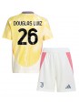 Billige Juventus Douglas Luiz #26 Bortedraktsett Barn 2024-25 Kortermet (+ Korte bukser)